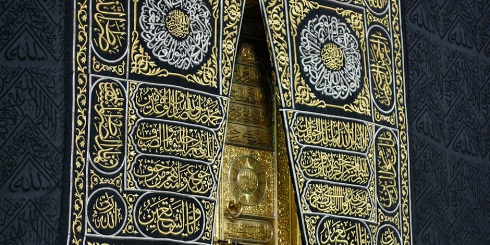 blue and gold floral wall decor