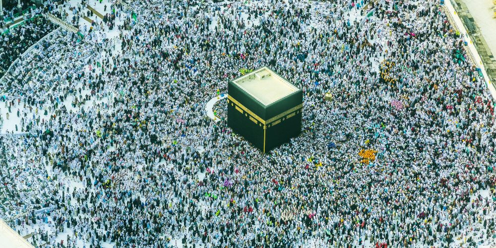 The Hajj annual Islamic pilgrimage to Mecca, Saudi Arabia